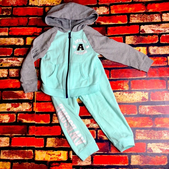 5/$25π€ 2T Girls Healthtex Sweatsuit Set